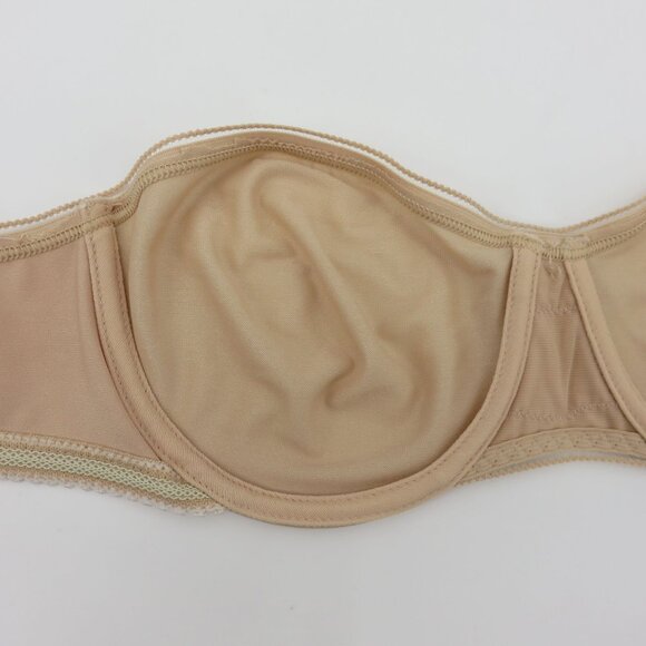 VTG Maidenform 34C Body Things Beige Underwire Unlined Strapless Bra Union USA - Picture 9 of 15